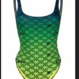 Off white green swimsuit one piece size 40